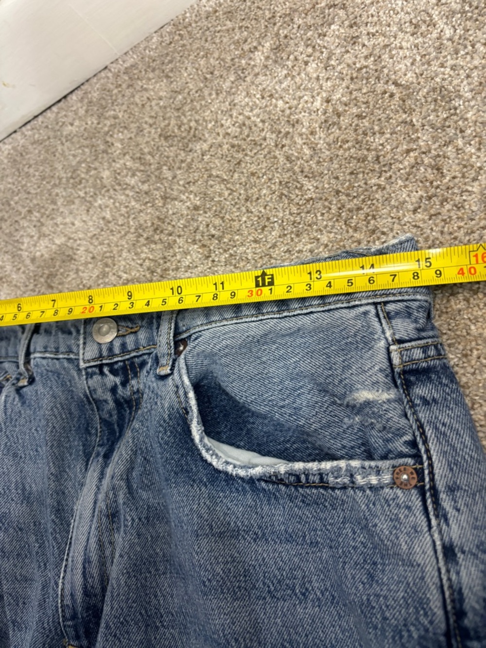 FREE PEOPLE Ripped Distressed Raw Hem High Rise Size 30 - Picture 7 of 10